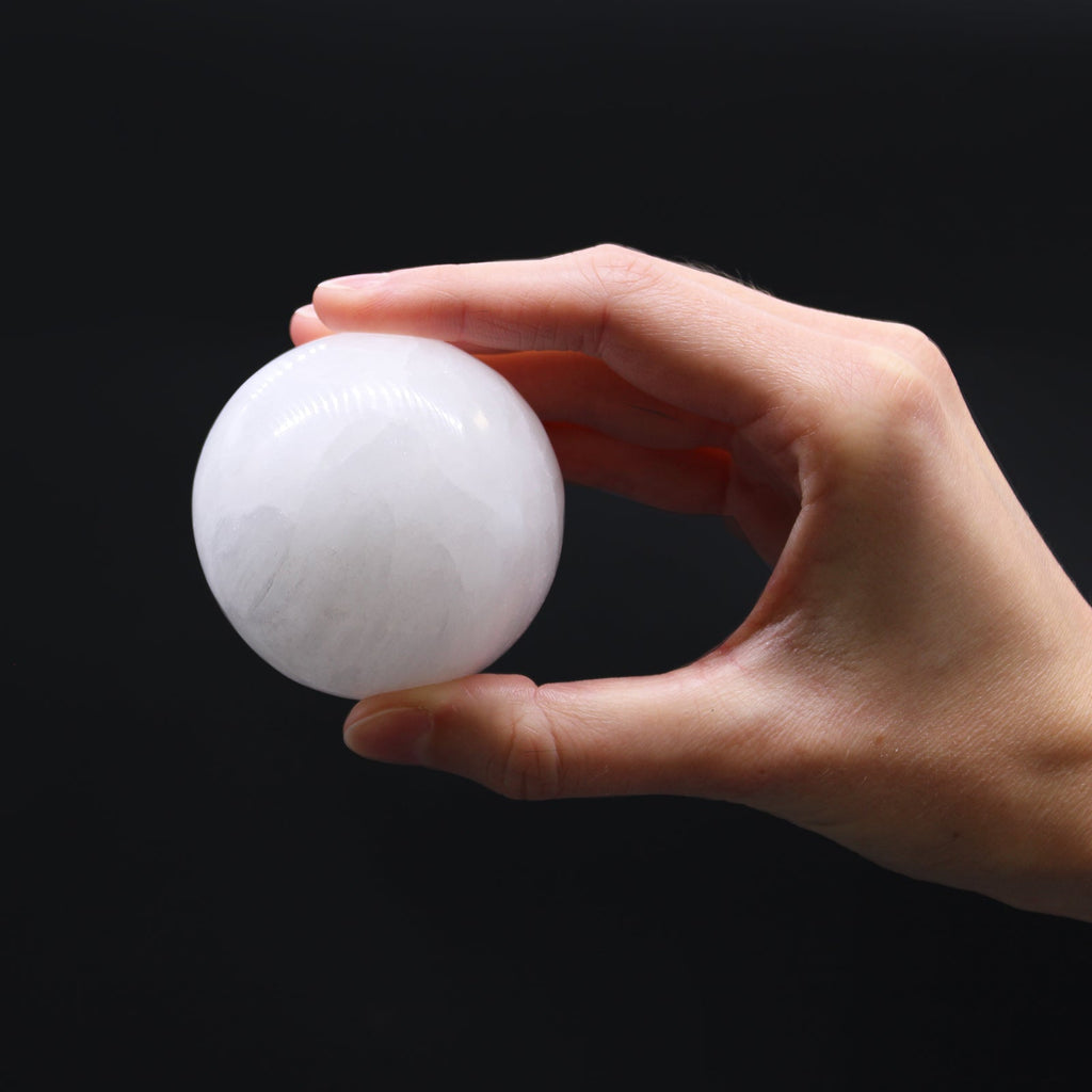 Selenite Sphere - 5-6 cm From Witch, Please!