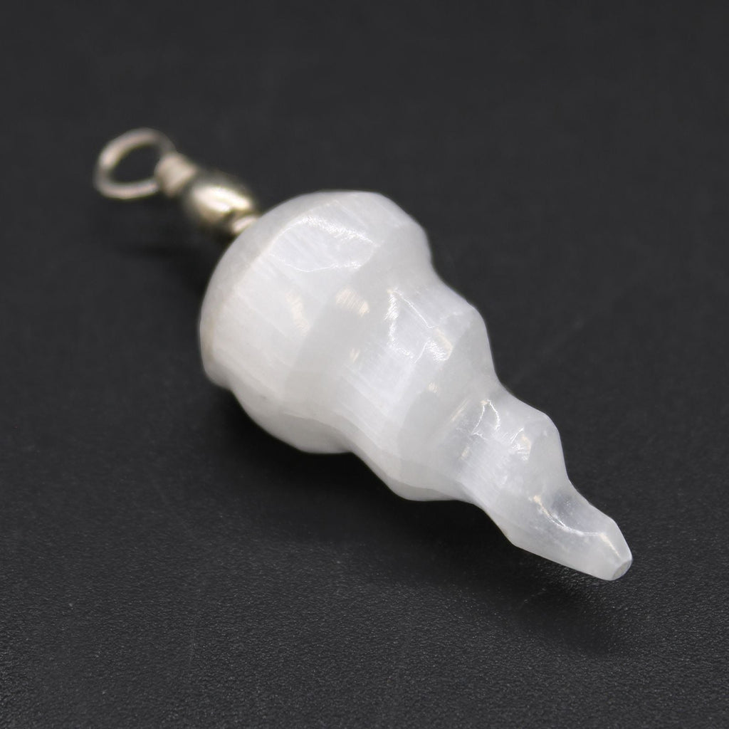 Selenite Spiral Pendant Pendants