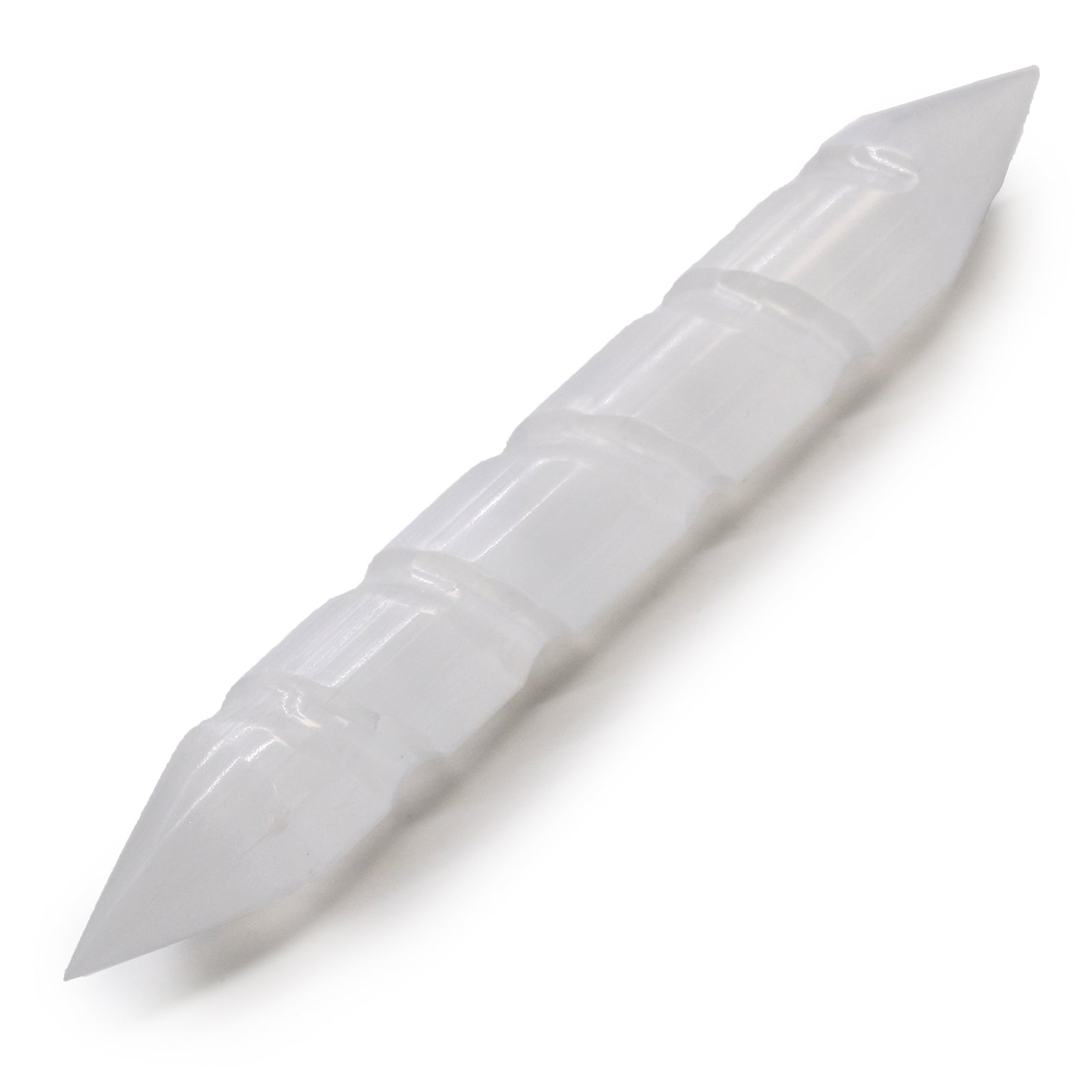 Selenite Spiral Wands - 16 cm (Point Both Ends) From Witch, Please!