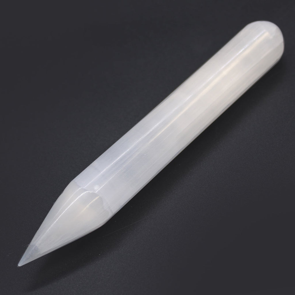 Selenite Wand - 16 cm (Point one End) From Witch, Please!