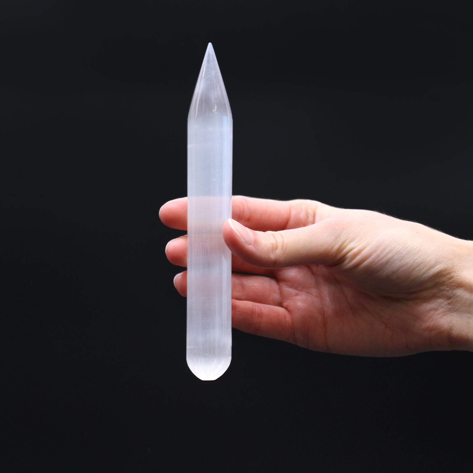 Selenite Wand - 16 cm (Point one End) From Witch, Please!