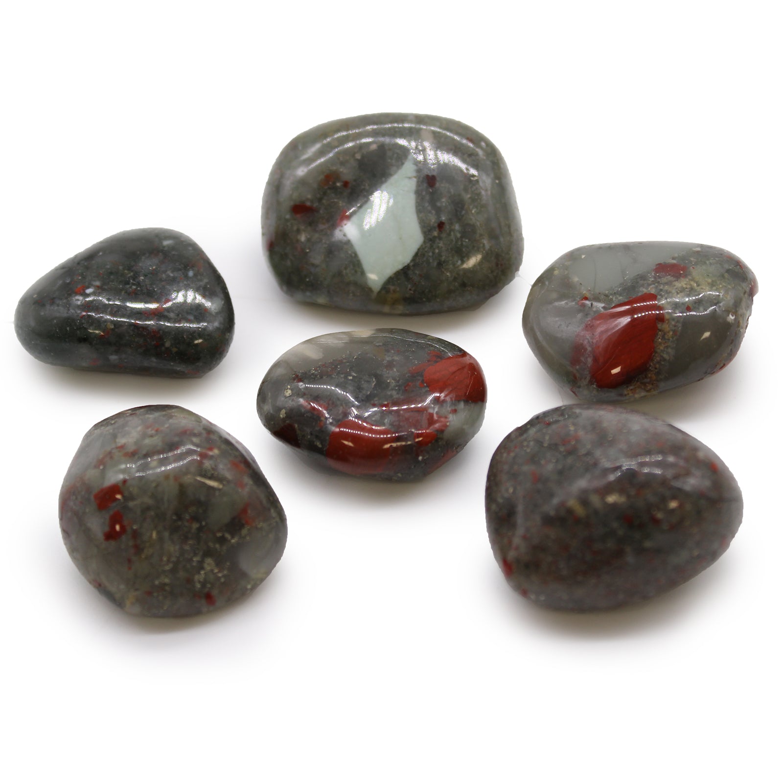 Large African Tumble Stones - Bloodstone - Sephtonite From Witch, Please!