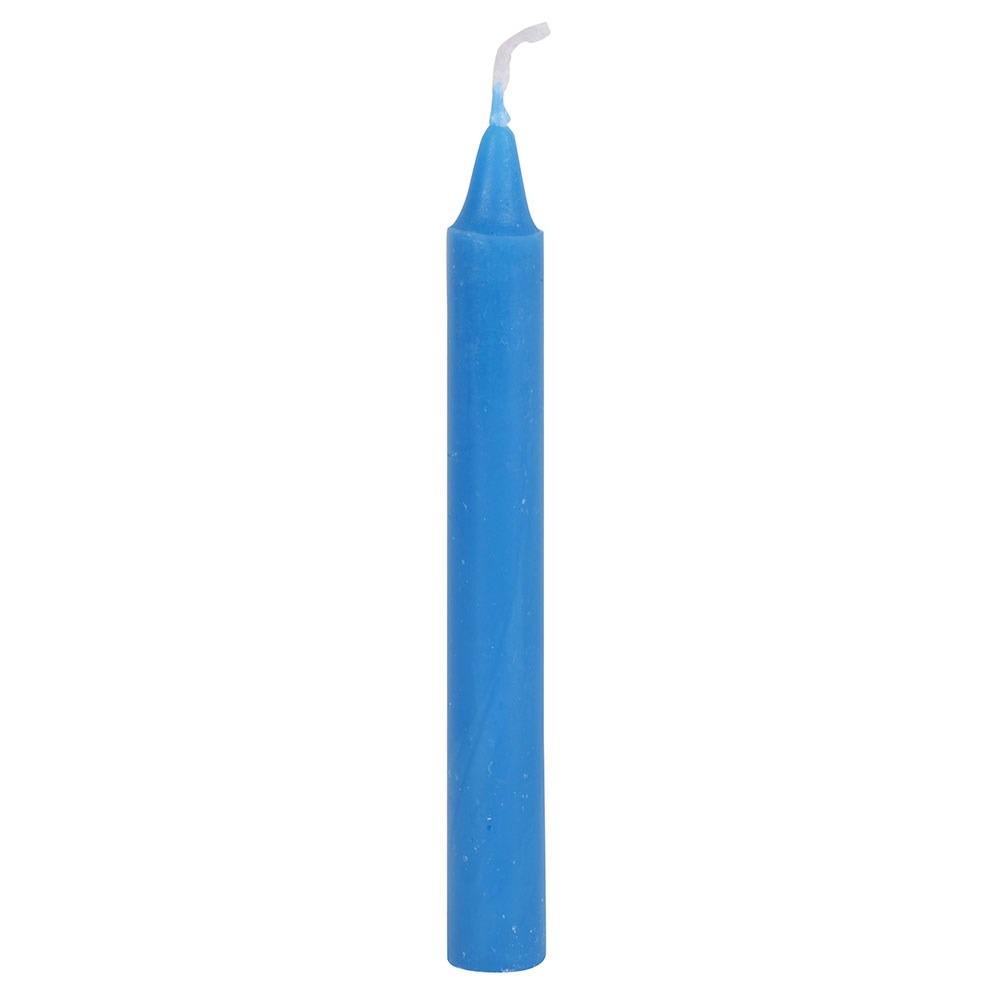 Set of 12 Blue ’Wisdom’ Spell Candles