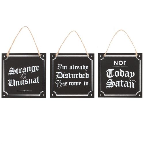 Set of 12 Gothic Mini Signs From Witch, Please!