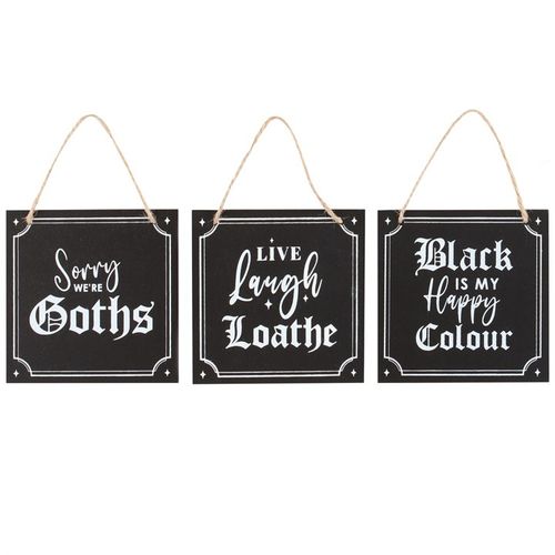 Set of 12 Gothic Mini Signs From Witch, Please!