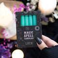 Set of 12 Green ’Luck’ Spell Candles