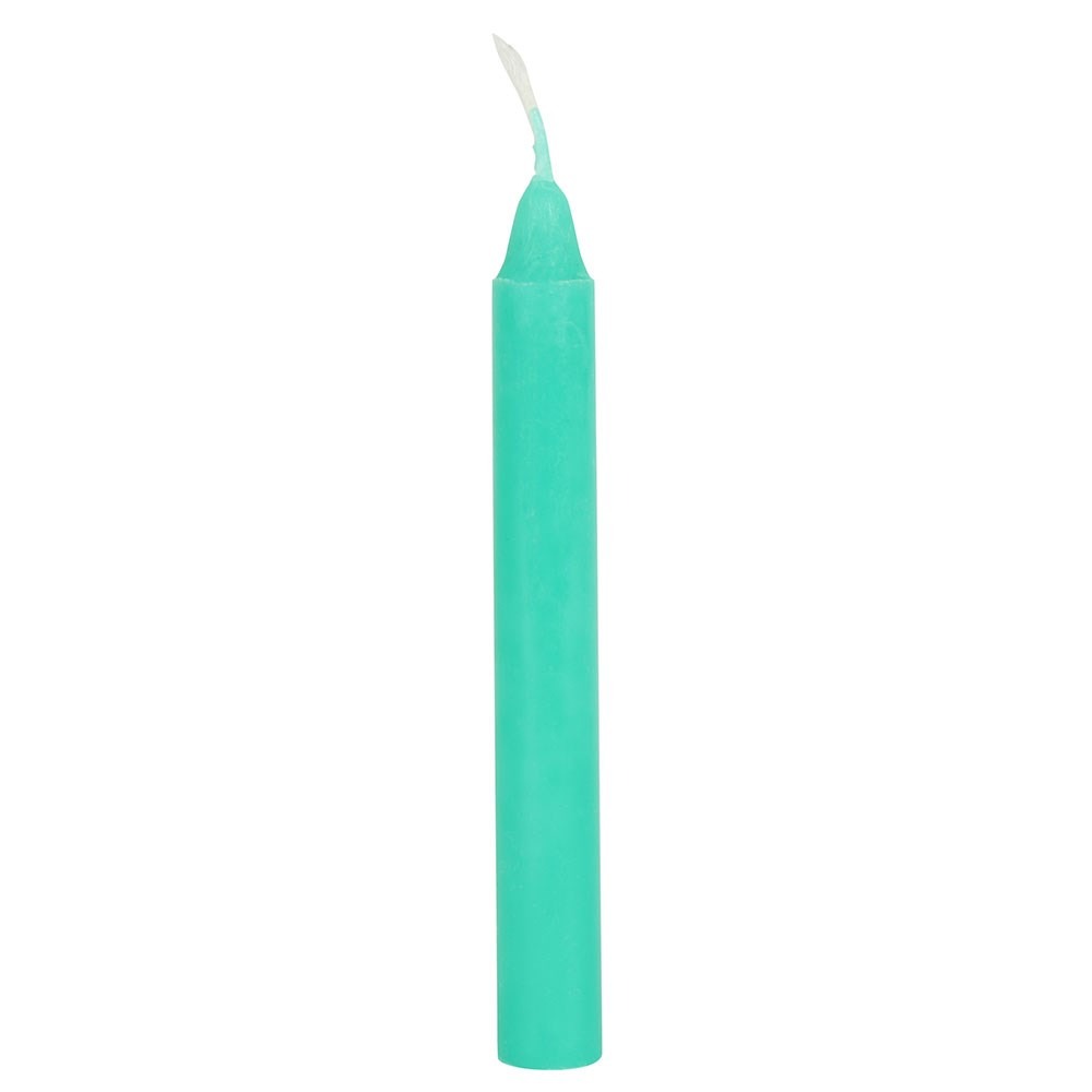 Set of 12 Green ’Luck’ Spell Candles