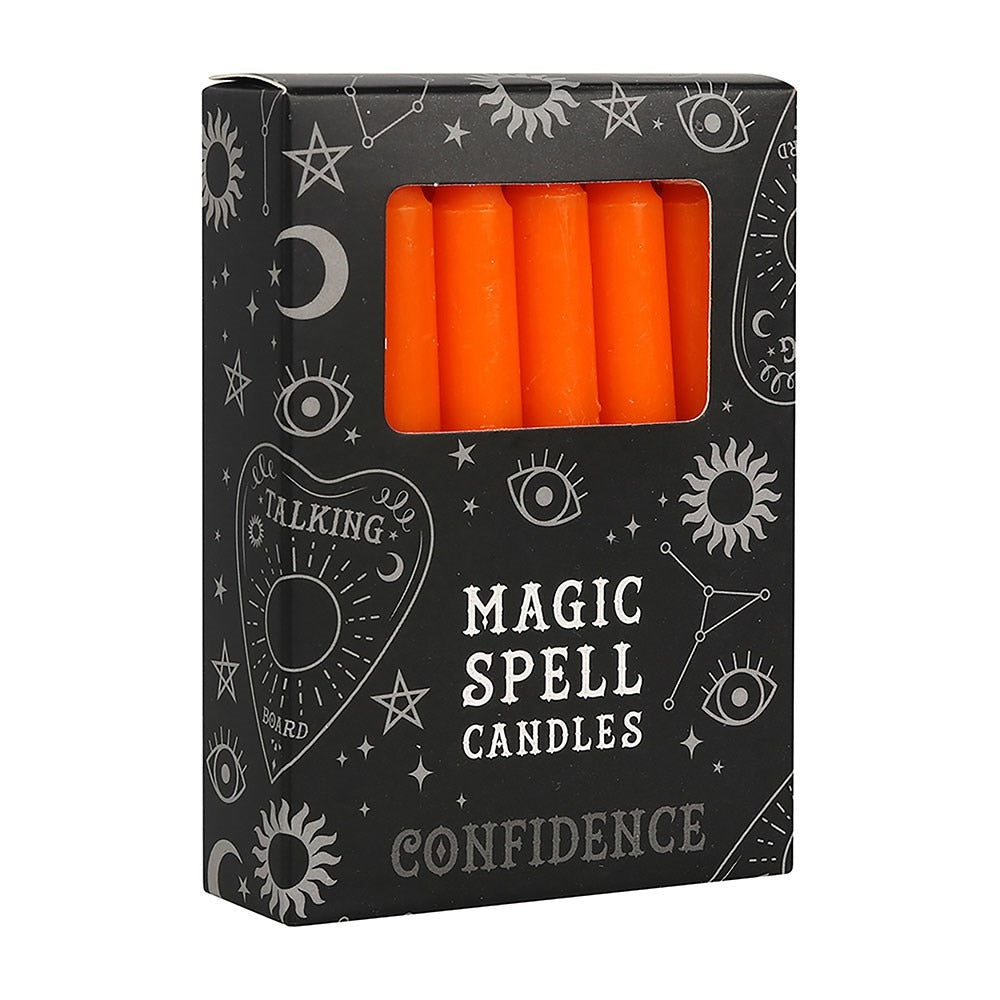 Set of 12 Orange ’Confidence’ Spell Candles