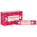 Set of 12 Packets Dragon’s Blood Incense Sticks by Satya