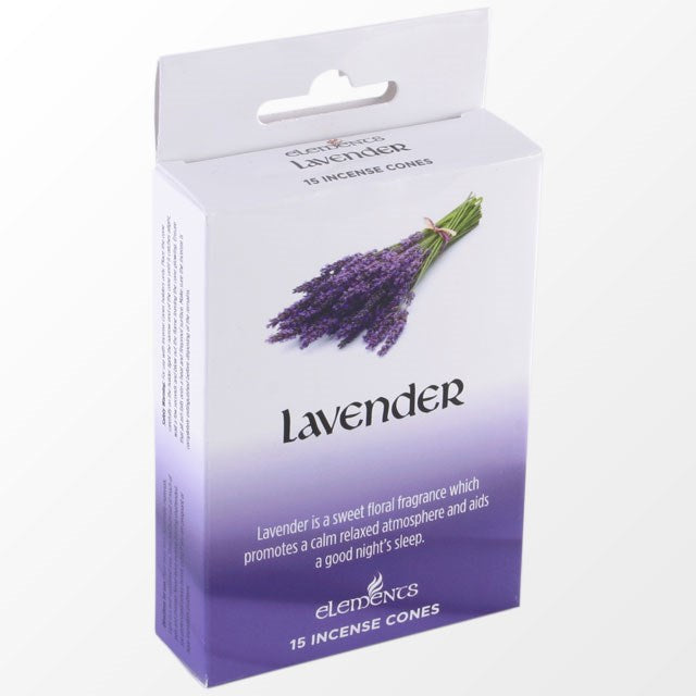 Set of 12 Packets Elements Lavender Incense Cones