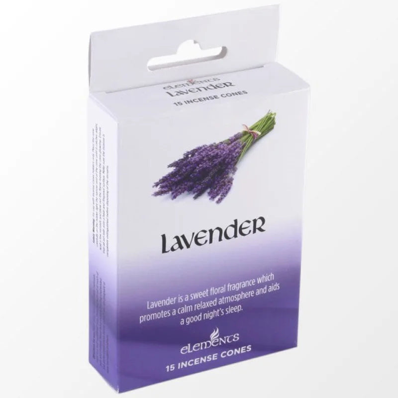 Set of 12 Packets Elements Lavender Incense Cones