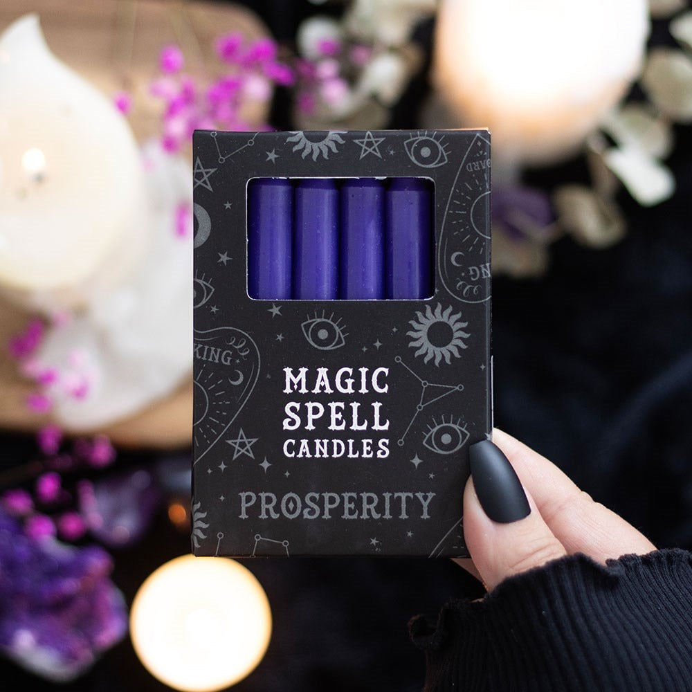 Set of 12 Purple ’Prosperity’ Spell Candles
