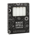 Set of 12 White 'Happiness' Spell Candles From Witch, Please!