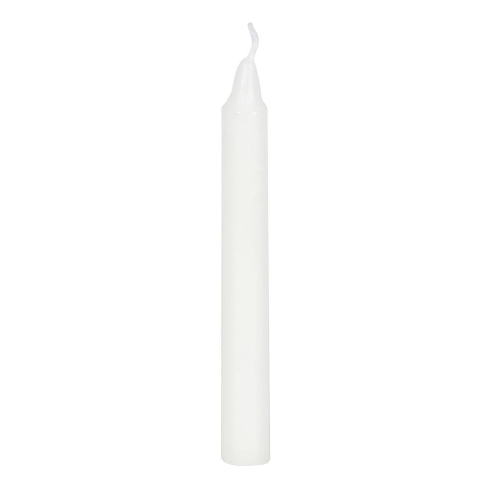 Set of 12 White ’Happiness’ Spell Candles