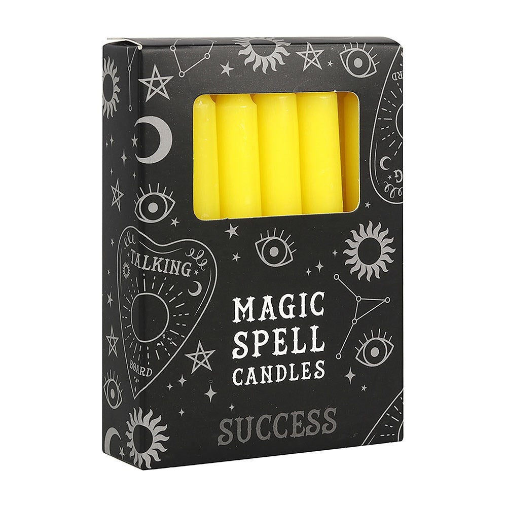 Set of 12 Yellow ’Success’ Spell Candles