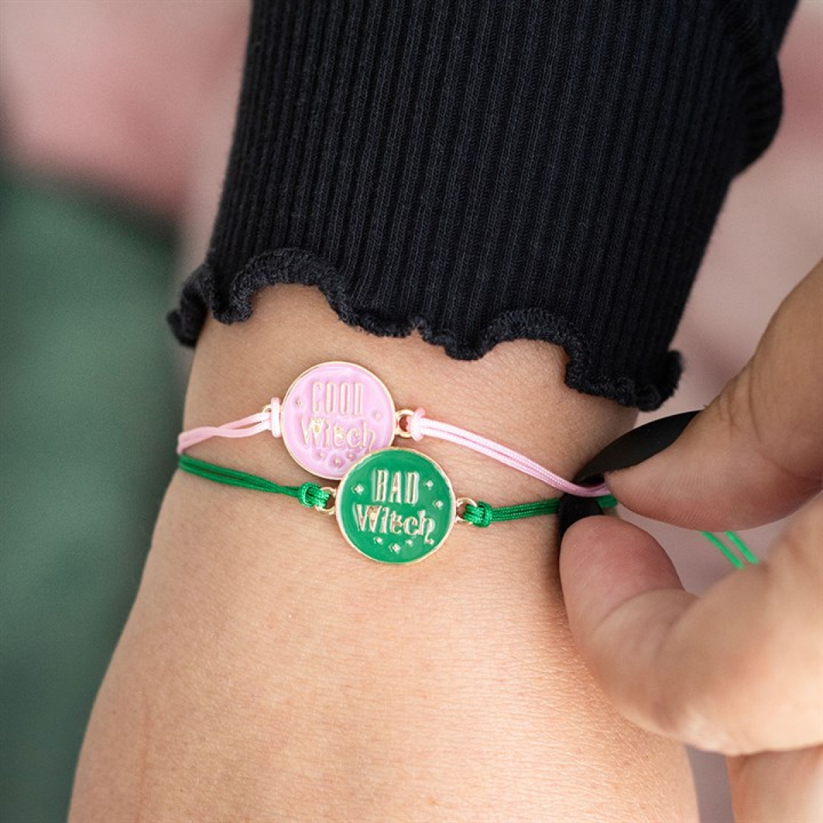 Set of 2 Good Witch and Bad Bracelets