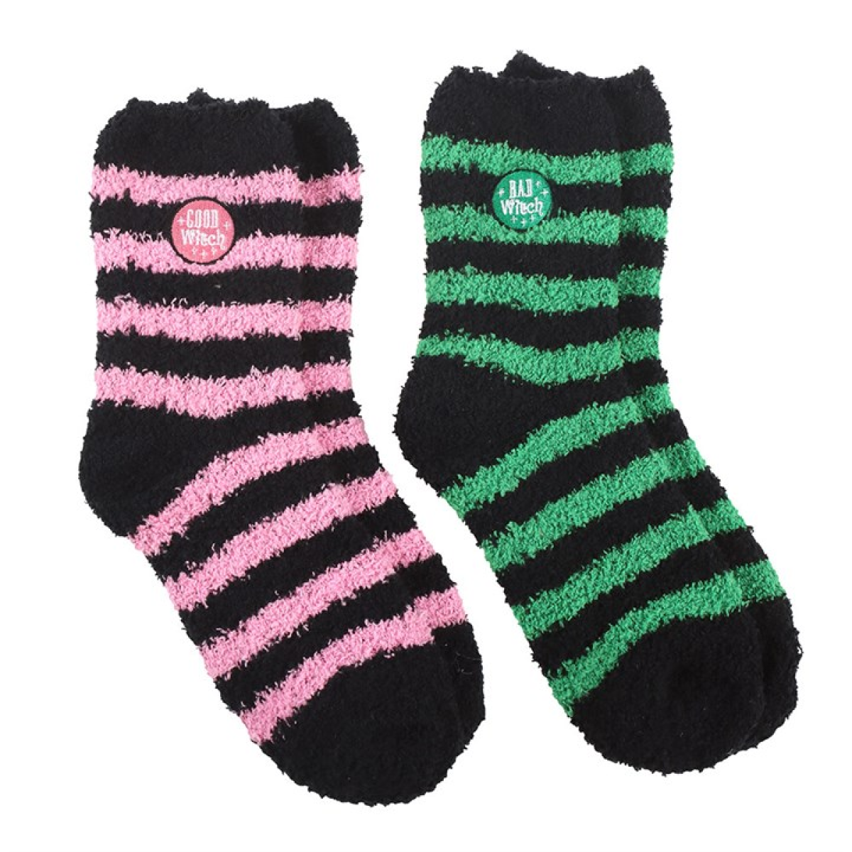 Set of 2 Good Witch and Bad Fluffy Socks