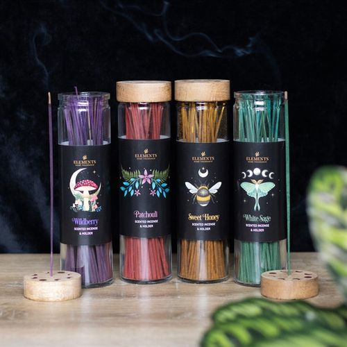 Set of 20 Dark Forest Incense Sticks in Display From Witch, Please!