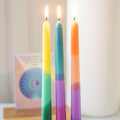 Set of 3 Dipped Aura Energy Taper Candles Candle