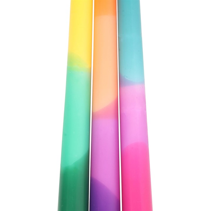 Set of 3 Dipped Aura Energy Taper Candles Candle
