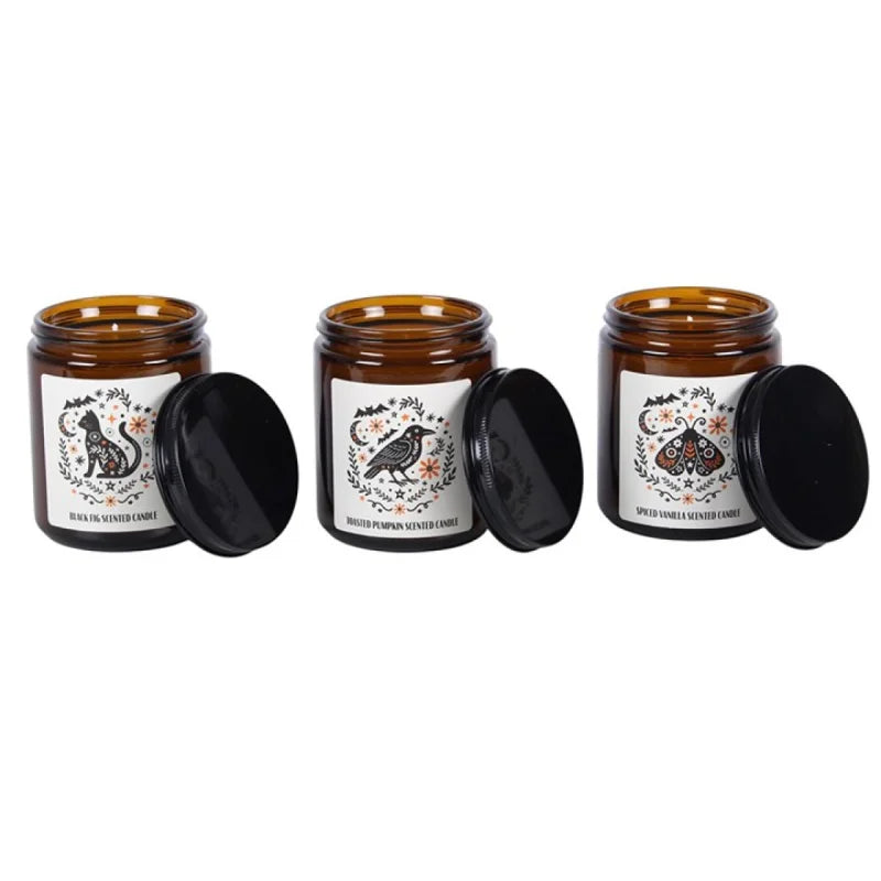 Set of 3 Frightful Folk Scented Candles