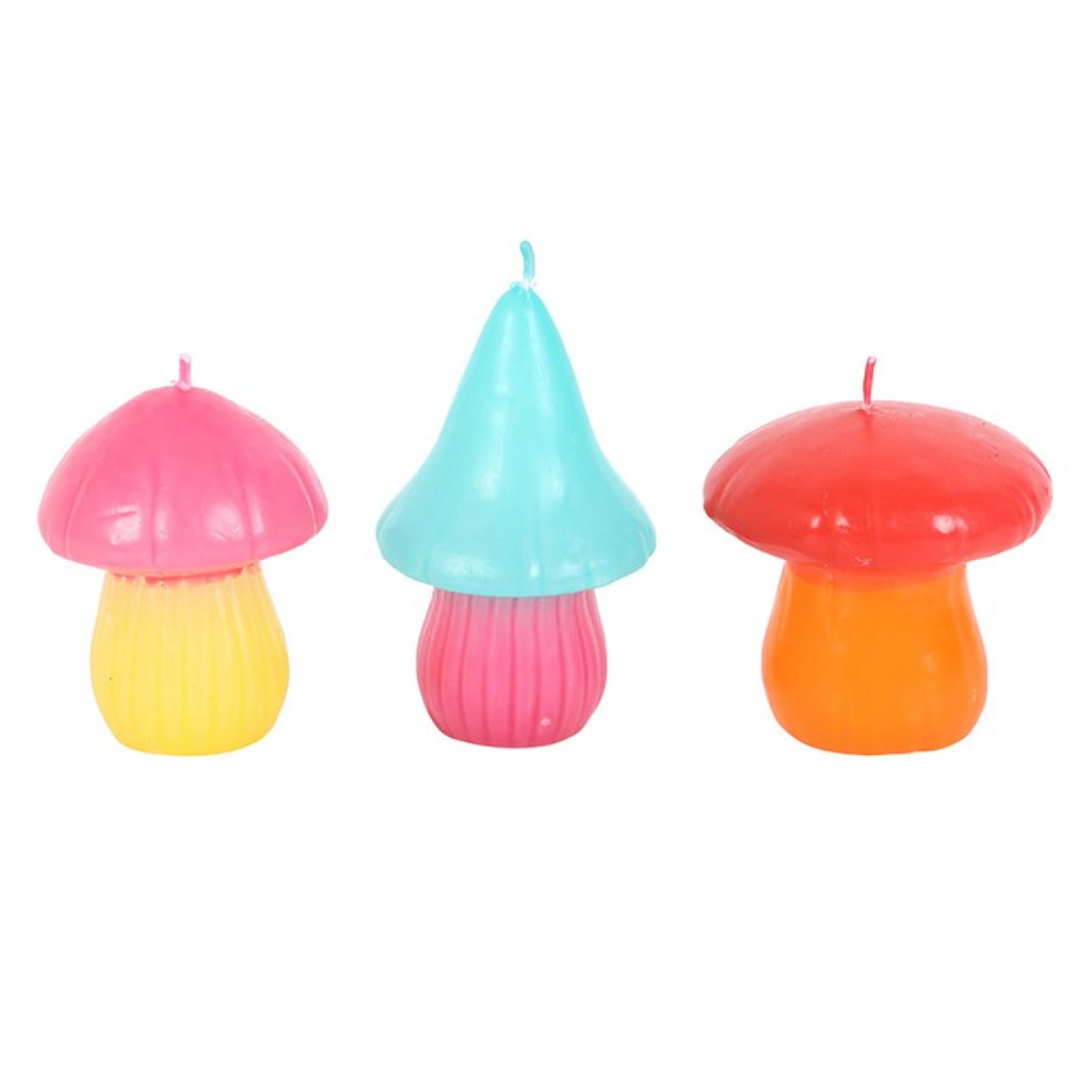 Set of 3 Mushroom Shaped Candles Candle