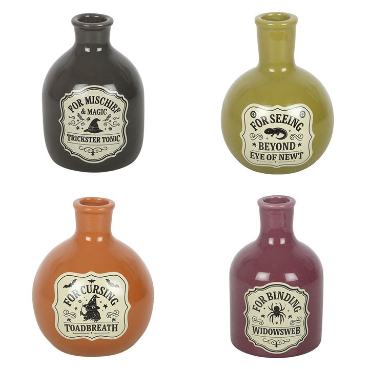 Set of 4 Potion Bottle Vases and Candle Holders