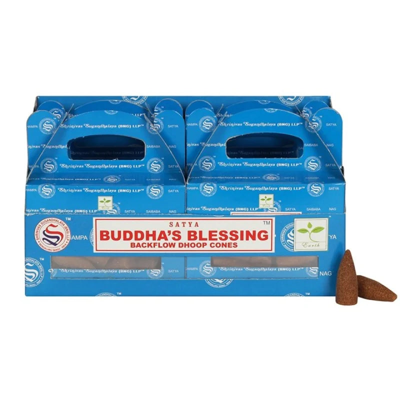 Set of 6 Buddha’s Blessing Backflow Dhoop Cones by Satya (6/30)