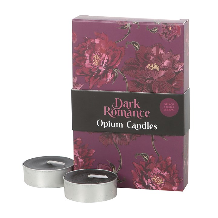 Set of 6 Dark Romance Opium Tealight Candles Candle