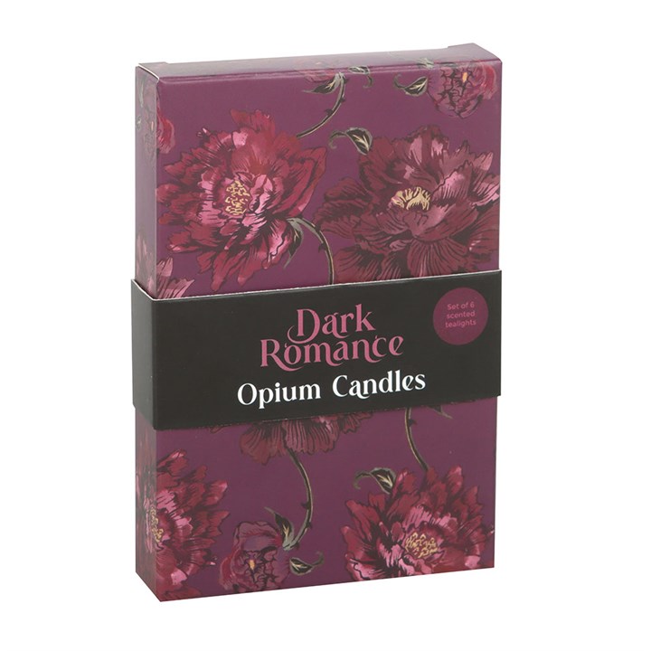 Set of 6 Dark Romance Opium Tealight Candles Candle