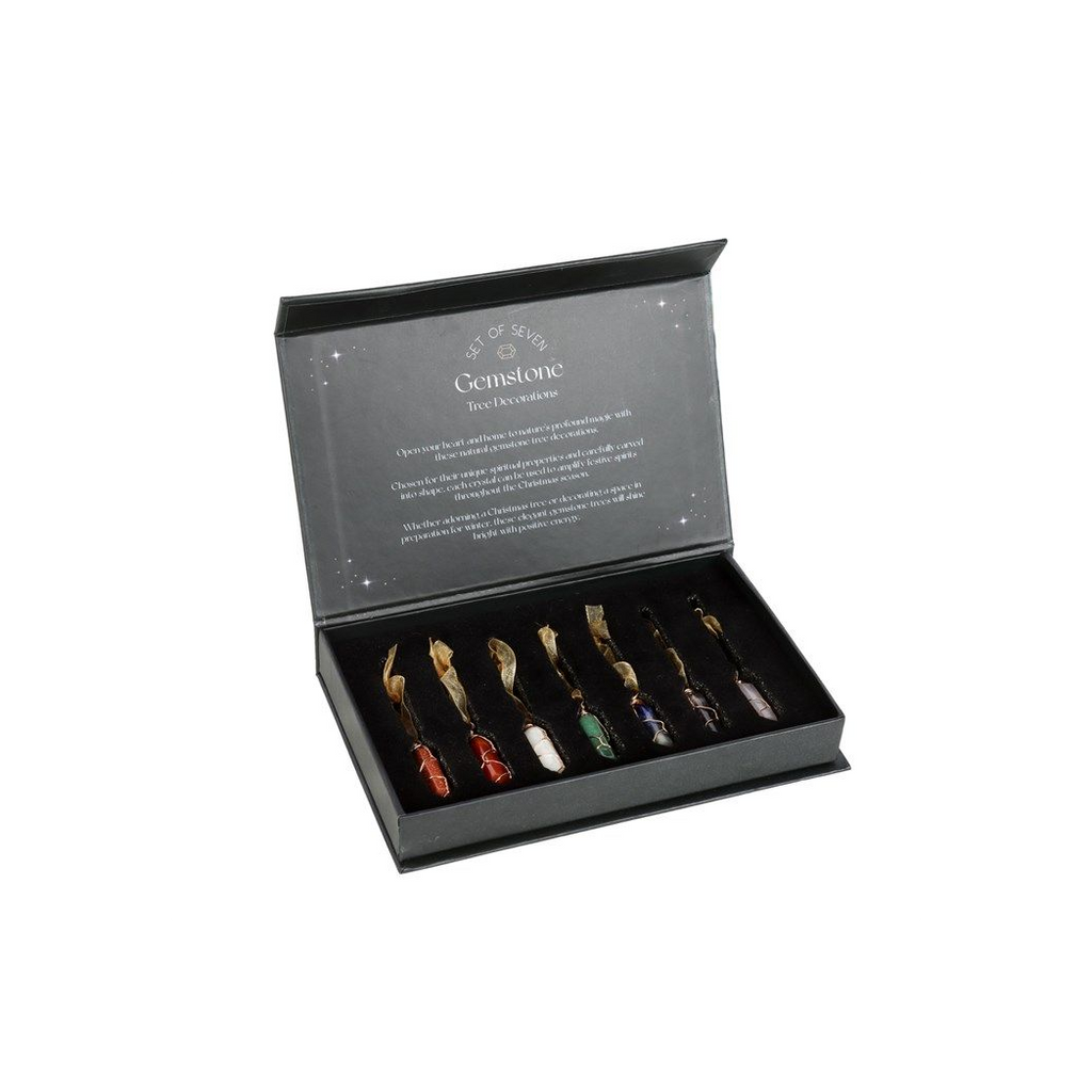 Set of 7 Hanging Crystal Tree Decorations From Witch, Please!