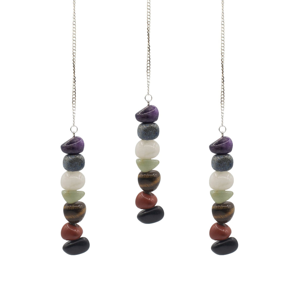 Seven Tumble Chakra - Souls Aligning Pendulum Special Gemstone Pendulums