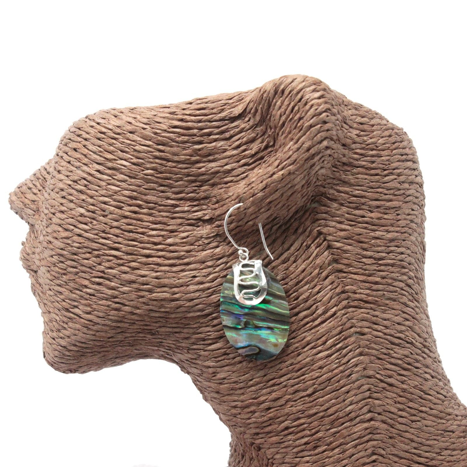 Shell & Silver Earrings - Abalone Earings
