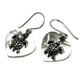 Shell & Silver Earrings - Sea Turtle - MOP Earings