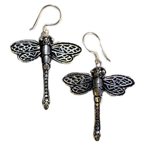 Silver Earrings - Dragonflies 925 Animal