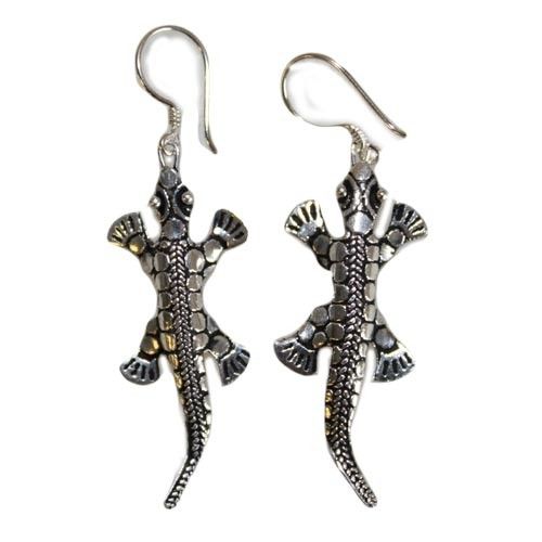 Silver Earrings - Lizards 925 Animal