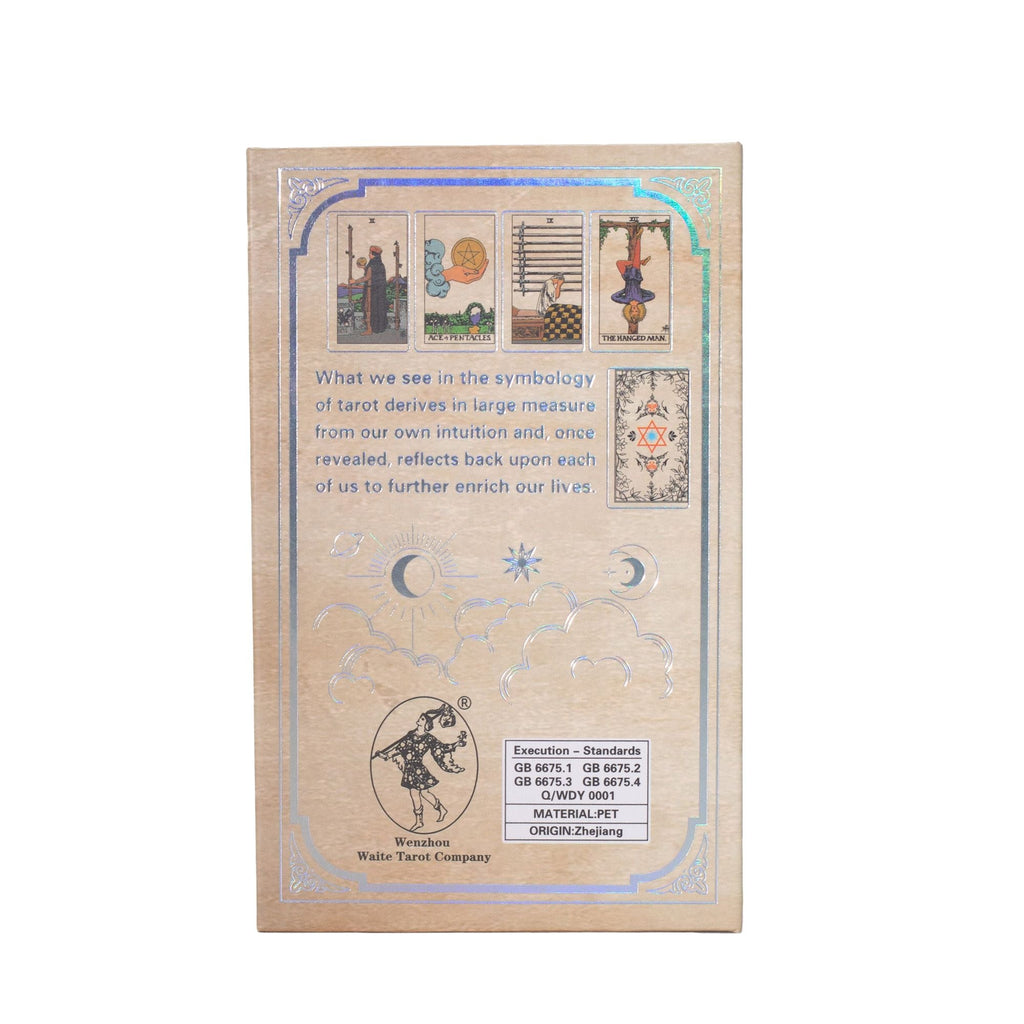 Silver Foil Waite Tarot Card Set - with booklet Cards & Reading Cloths