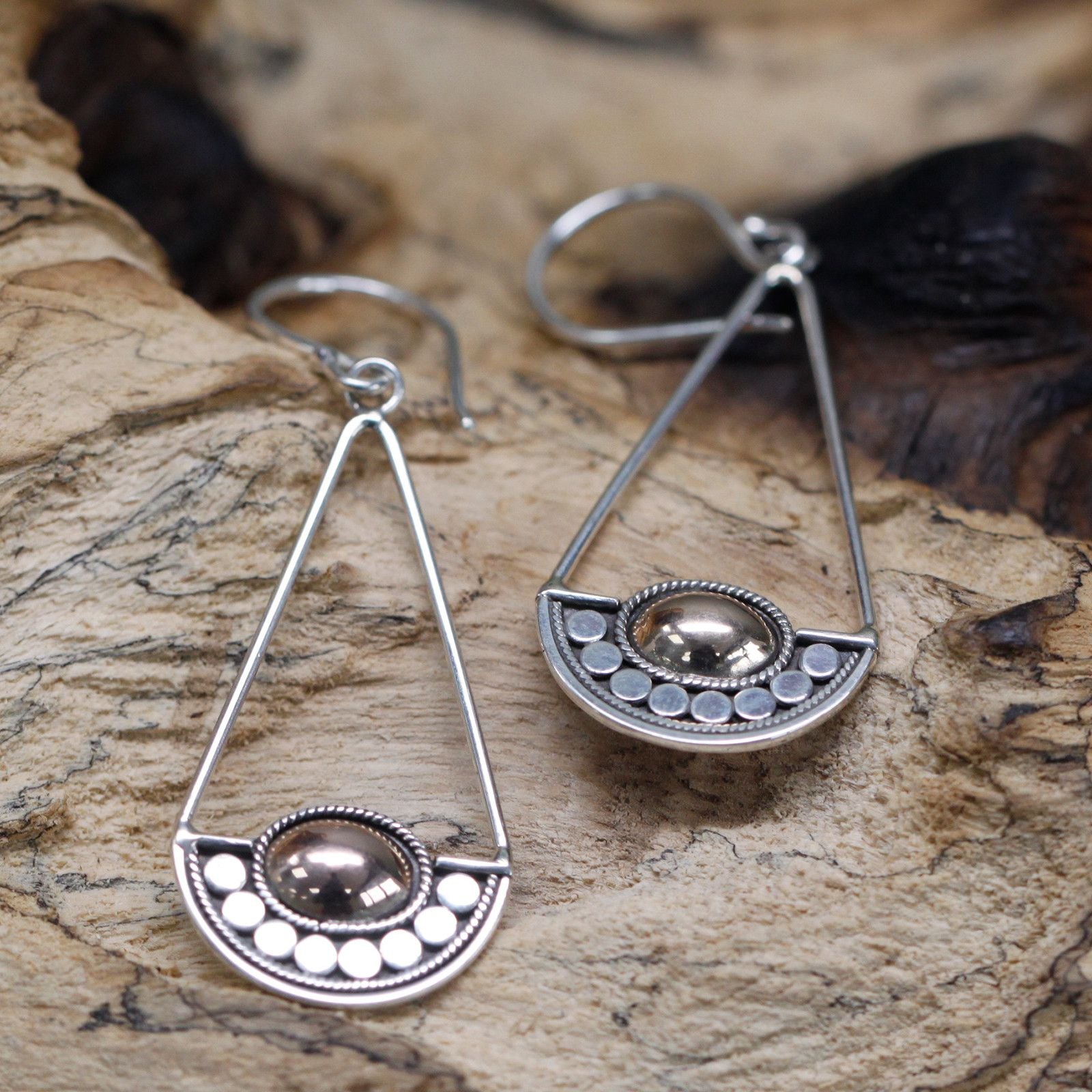 Silver & Gold Earring - Luna Balance Jewellery