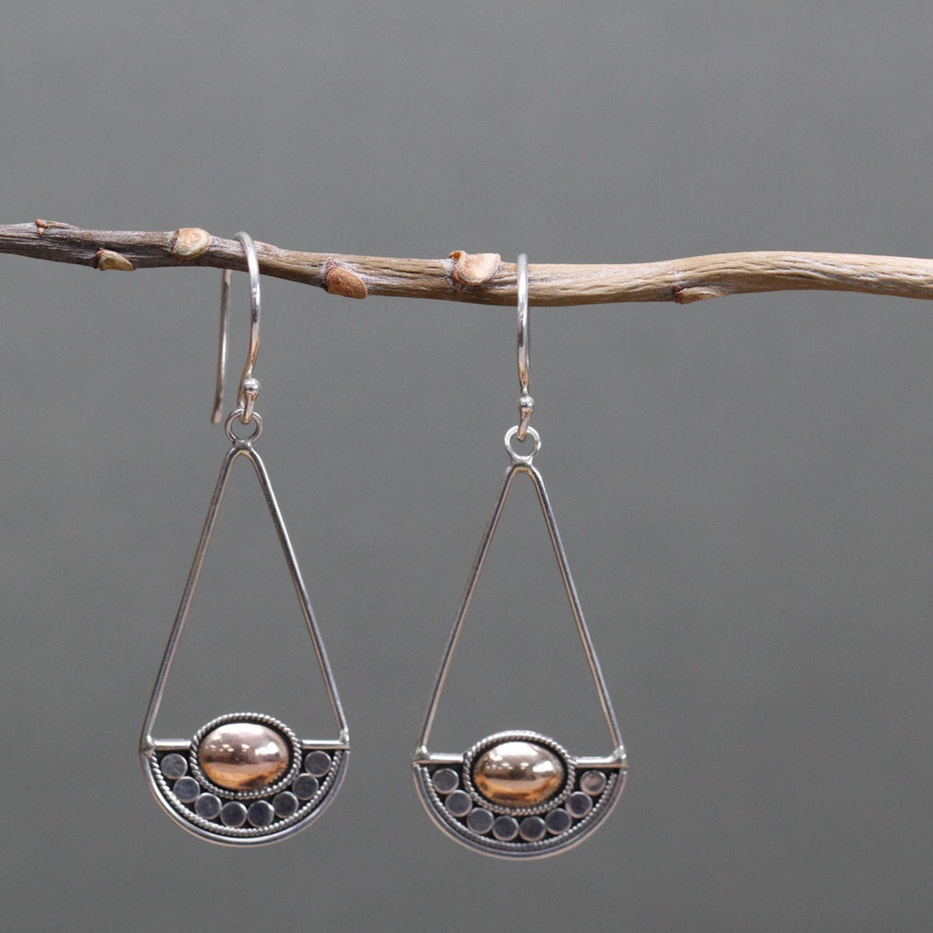 Silver & Gold Earring - Luna Balance Jewellery