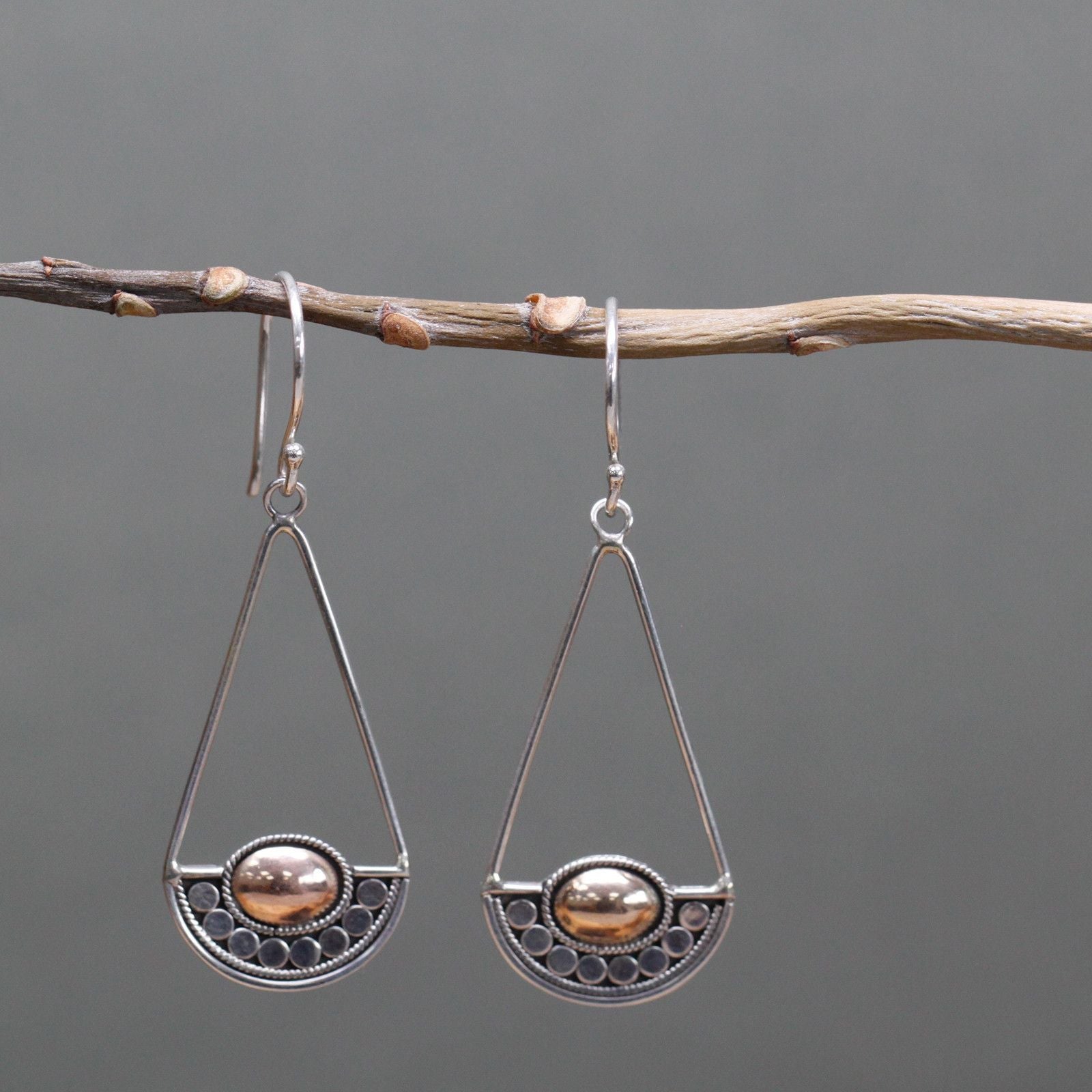 Silver & Gold Earring - Luna Balance Jewellery