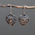 Silver & Gold Earring - Mandala Hearts Jewellery