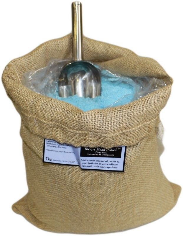 Sleepy Head Bath Potion 7kg Hessian Sack - Aromatherapy 7kg Bath Potions