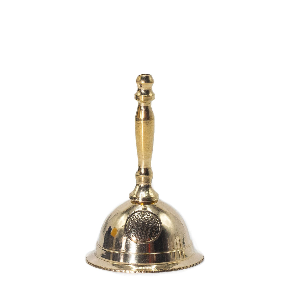 Small Altar Brass Bell - Flower of Life Bells