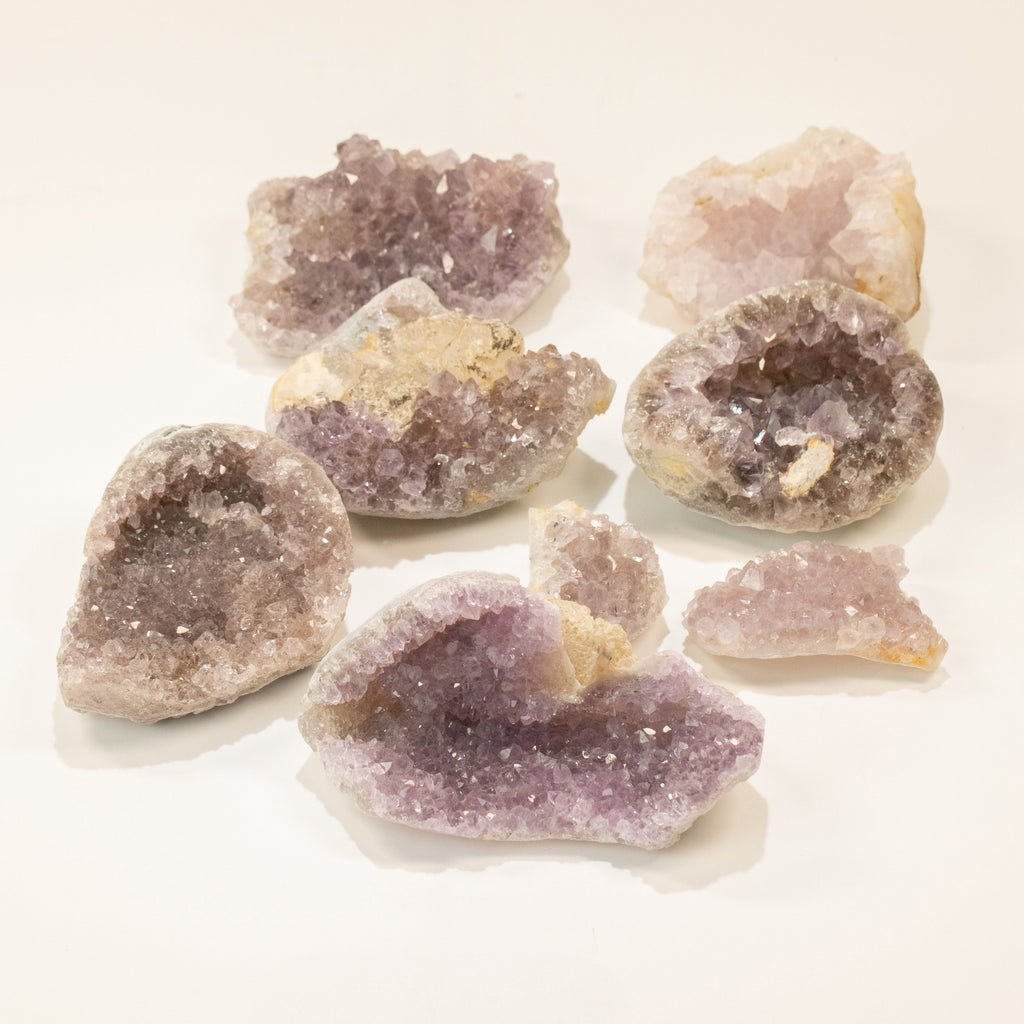 Small Assorted Amethyst Geodes - 3-5 cm (aprox 1KG) 4-6 pieces Calcite
