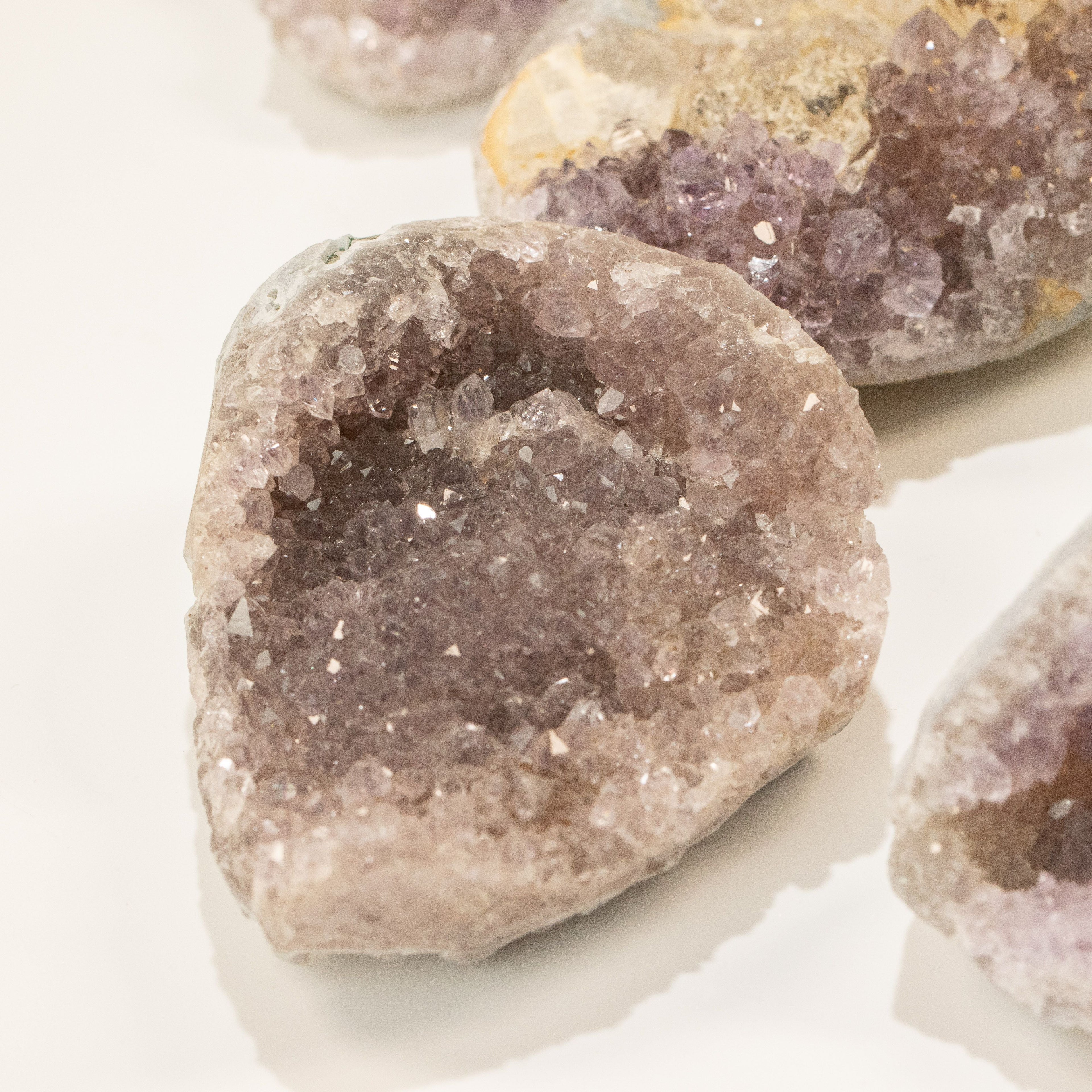 Small Assorted Amethyst Geodes - 3-5 cm (aprox 1KG) 4-6 pieces Calcite