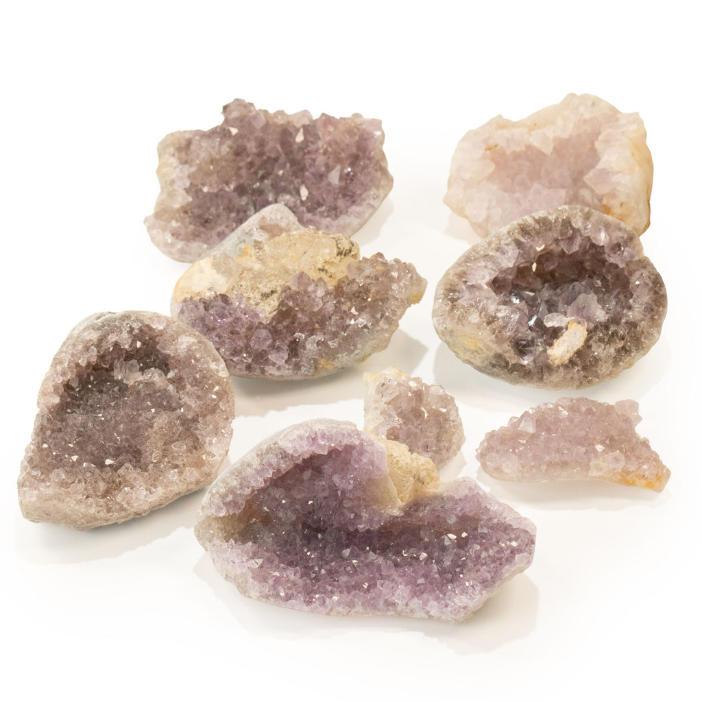 Small Assorted Amethyst Geodes - 3-5 cm (aprox 1KG) 4-6 pieces Calcite