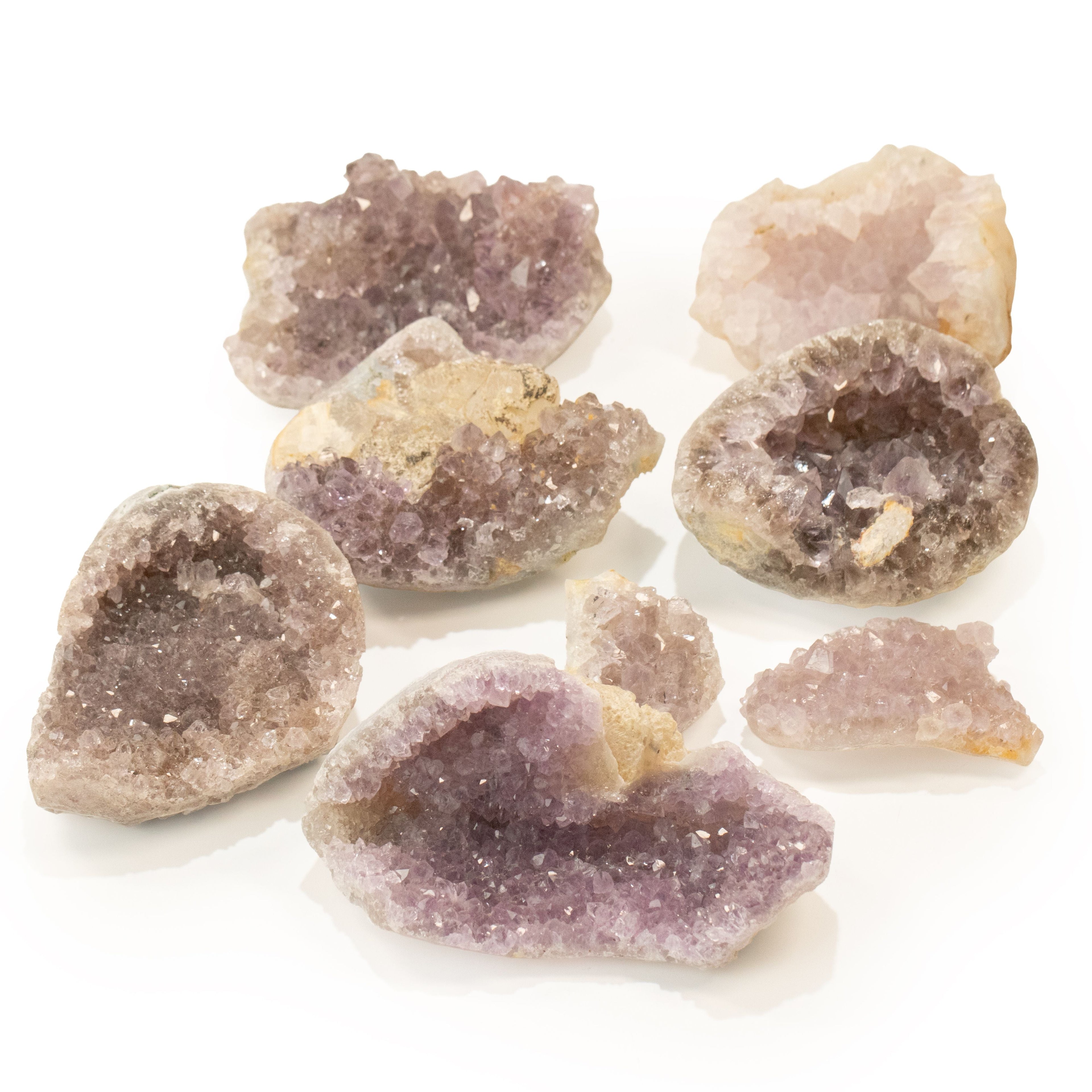 Small Assorted Amethyst Geodes - 3-5 cm (aprox 1KG) 4-6 pieces Calcite