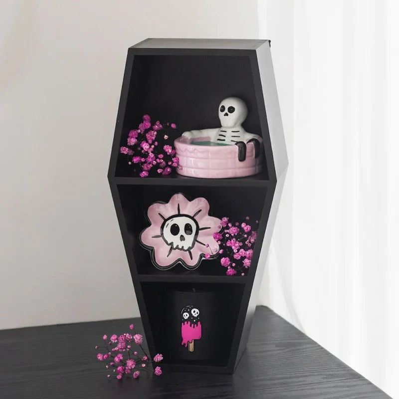 Small Black Coffin Shelf