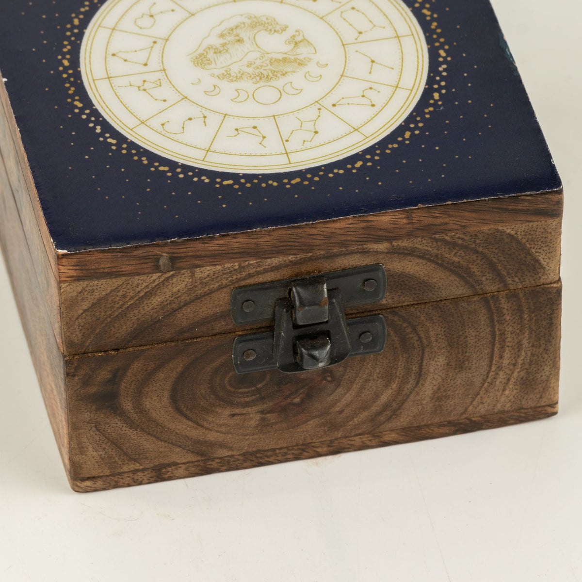 Small Enamelled Box - Aquarius Ceramic Glazed Wooden Boxes