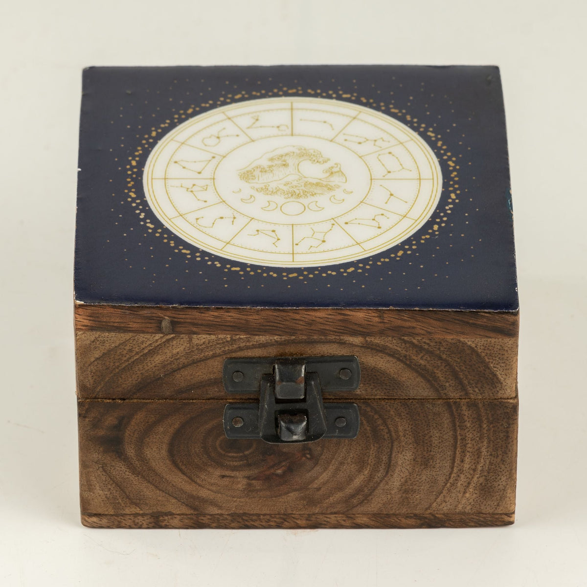 Small Enamelled Box - Aquarius Ceramic Glazed Wooden Boxes